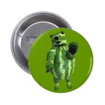 Cute Watermelon Bear Pinback Button