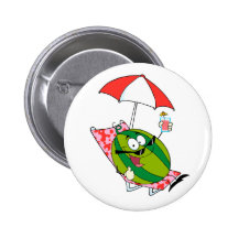 cute watermelon character lounging with juice buttons