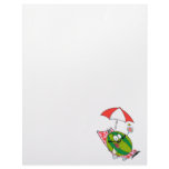 cute watermelon character lounging with juice customized letterhead