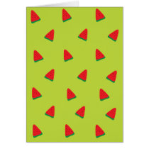 cute watermelon pattern greeting card