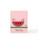 Cute Watermelon Thank You Greeting Card
