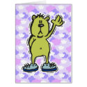 cute waving bear in sneakers cards by animalmadness cute waving bear in sneakers cards