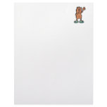 cute waving bear in sneakers letterhead template