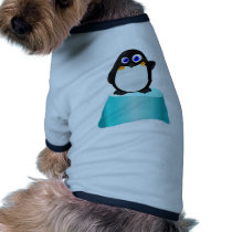 Cute Waving Penguin Pet Tshirt