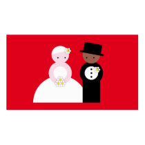 Cute wedding couple bookmark business cards