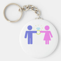 Cute, "Wedding couple" design Key Chain