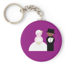 Cute wedding couple key chain