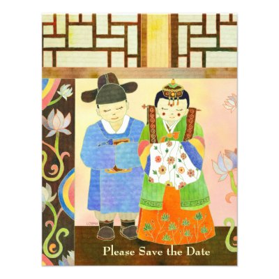 Cute Wedding Couple Save the Date Invitations