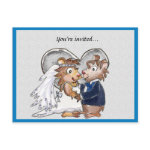 Cute Wedding Invitation Save the Date Cards postcard