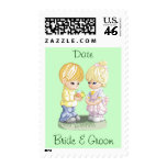Cute Wedding Postage Template