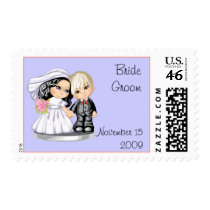 Cute Wedding Postage Template postage