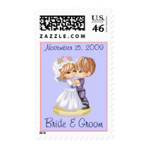 Cute Wedding Postage Template postage
