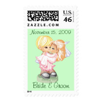 Cute Wedding Postage Template stamps