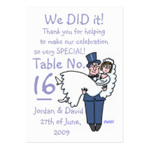Cute Wedding Reception Table Place Card Business Card Template