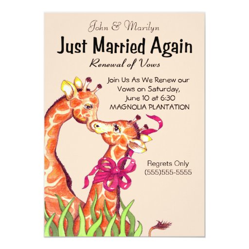 Cute Wedding Renewal Vows Invitations Zazzle