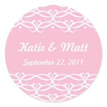 Cute Wedding Stickers in Pink stickers
