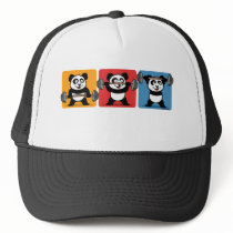Cute Weightlifting Panda hats