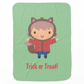 Cute Werewolf Boy, Baby Halloween Baby Blankets