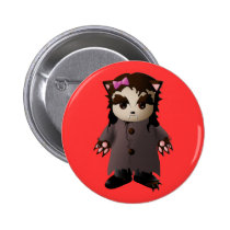 Cute Werewolf Wolf-Girl buttons