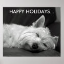 Cute West Highland Terrier Dog Poster posters