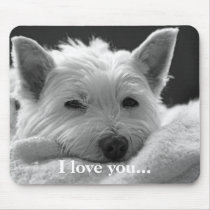 Cute West Highland Terrier Dog usemat / usepad