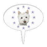 Cute Westie dog art and Christmas Snowflake