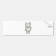 Cute Westie Dog Bumper Sticker