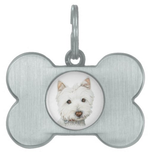 Cute Westie Dog Pet Tag