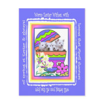 Cute Westie Happy Easter Wishes Card Post Card