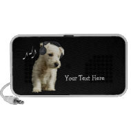 Cute Westie Puppy Customizable Portable Speaker #2 doodle