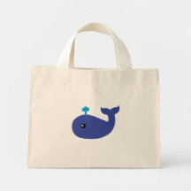 Cute Whale Canvas Bags
