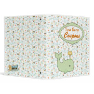 Cute Whale Coupon Binder binder