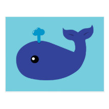 Cute Whale Post Cards