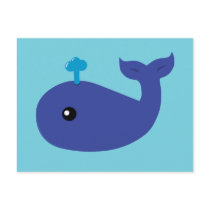 Cute Whale Post Cards