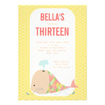 Cute Whale Under the Sea Birthday Party Invite invitations