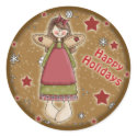 Cute whimsical Christmas angel stickers by Christmas_Store Cute whimsical Christmas angel stickers