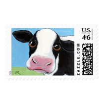 Cute Whimsical Cow - Medium Postage postage by LisaMarieArt Cute Whimsical Cow - Medium Postage postage