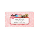 Cute Whimsical Cupcake, Cookie & Cakes Custom Address Labels