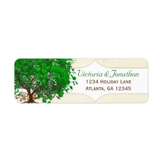 Cute Whimsical Emerald Green Heart Leafed Tree