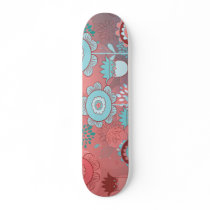 cute whimsical flowers bunch bokeh 2 skate board deck