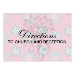 cute whimsical flowers on pink business cards