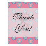 cute whimsical flowers on pink cards