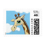 Cute Whimsical Green Eyed Giraffe - Small Stamp