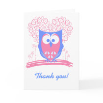 Cute Whimsical Owl Custom Greetings card cards