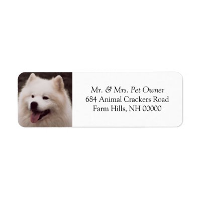 Cute White Dog  Address Mailing Labels Stickers