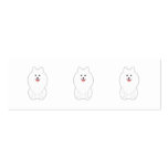 Cute White Dog. Spitz or Pomeranian. business cards