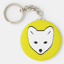Cute White Fox Key Chains