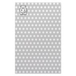 Cute White Hippo Stationery Paper