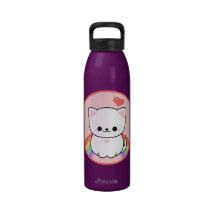 Cute White Kitty Drinking Bottle