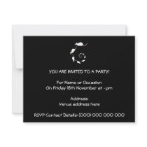 Cute White Mouse Design. Spiral of Mice. Invites